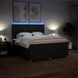 vidaXL Boxspringbett mit Matratze Schwarz 200x200 cm Stoff vidaXL Boxspringbett mit Matratze Schwarz 200x200 cm Stoff