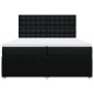 vidaXL Boxspringbett mit Matratze Schwarz 200x200 cm Stoff vidaXL Boxspringbett mit Matratze Schwarz 200x200 cm Stoff