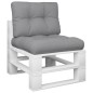 vidaXL Palettenkissen 2-tlg. Grau Stoff vidaXL Palettenkissen 2-tlg. Grau Stoff