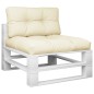 vidaXL Palettenkissen 2-tlg. Creme Stoff vidaXL Palettenkissen 2-tlg. Creme Stoff