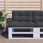 vidaXL Palettenkissen 2-tlg. Schwarz Stoff vidaXL Palettenkissen 2-tlg. Schwarz Stoff