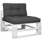 vidaXL Palettenkissen 2-tlg. Schwarz Stoff vidaXL Palettenkissen 2-tlg. Schwarz Stoff