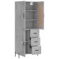 vidaXL Highboard Betongrau 69,5x34x180 cm Holzwerkstoff vidaXL Highboard Betongrau 69,5x34x180 cm Holzwerkstoff