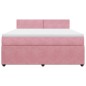 vidaXL Boxspringbett mit Matratze Rosa 180x200 cm Samt vidaXL Boxspringbett mit Matratze Rosa 180x200 cm Samt