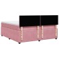vidaXL Boxspringbett mit Matratze Rosa 180x200 cm Samt vidaXL Boxspringbett mit Matratze Rosa 180x200 cm Samt