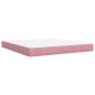 vidaXL Boxspringbett mit Matratze Rosa 180x200 cm Samt vidaXL Boxspringbett mit Matratze Rosa 180x200 cm Samt