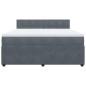 vidaXL Boxspringbett mit Matratze Dunkelgrau 180x200 cm Samt vidaXL Boxspringbett mit Matratze Dunkelgrau 180x200 cm Samt