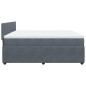 vidaXL Boxspringbett mit Matratze Dunkelgrau 180x200 cm Samt vidaXL Boxspringbett mit Matratze Dunkelgrau 180x200 cm Samt