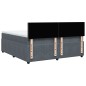 vidaXL Boxspringbett mit Matratze Dunkelgrau 180x200 cm Samt vidaXL Boxspringbett mit Matratze Dunkelgrau 180x200 cm Samt