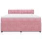 vidaXL Boxspringbett mit Matratze Rosa 180x200 cm Samt