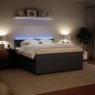 vidaXL Boxspringbett mit Matratze Dunkelgrau 180x200 cm Samt vidaXL Boxspringbett mit Matratze Dunkelgrau 180x200 cm Samt