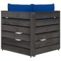 2-Sitzer Outdoor-Sofa mit Kissen Grau Imprägniertes Kiefernholz 2-Sitzer Outdoor-Sofa mit Kissen Grau Imprägniertes Kiefernholz