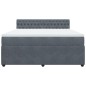 vidaXL Boxspringbett mit Matratze Dunkelgrau 180x200 cm Samt vidaXL Boxspringbett mit Matratze Dunkelgrau 180x200 cm Samt