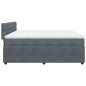 vidaXL Boxspringbett mit Matratze Dunkelgrau 180x200 cm Samt vidaXL Boxspringbett mit Matratze Dunkelgrau 180x200 cm Samt