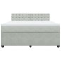 vidaXL Boxspringbett mit Matratze Hellgrau 180x200 cm Samt vidaXL Boxspringbett mit Matratze Hellgrau 180x200 cm Samt
