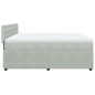 vidaXL Boxspringbett mit Matratze Hellgrau 180x200 cm Samt vidaXL Boxspringbett mit Matratze Hellgrau 180x200 cm Samt