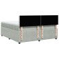 vidaXL Boxspringbett mit Matratze Hellgrau 180x200 cm Samt vidaXL Boxspringbett mit Matratze Hellgrau 180x200 cm Samt