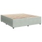 vidaXL Boxspringbett mit Matratze Hellgrau 200x200 cm Samt vidaXL Boxspringbett mit Matratze Hellgrau 200x200 cm Samt