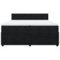 vidaXL Boxspringbett mit Matratze Schwarz 200x200 cm Samt vidaXL Boxspringbett mit Matratze Schwarz 200x200 cm Samt