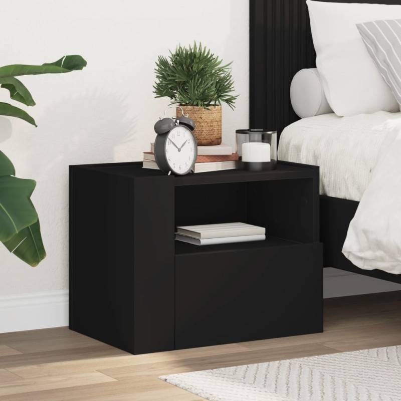 vidaXL Wand-Nachttisch Schwarz 45x30x35 cm vidaXL Wand-Nachttisch Schwarz 45x30x35 cm
