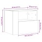 vidaXL Wand-Nachttisch Schwarz 45x30x35 cm vidaXL Wand-Nachttisch Schwarz 45x30x35 cm