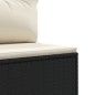 vidaXL 4-tlg. Garten-Sofagarnitur mit Kissen Schwarz Poly Rattan vidaXL 4-tlg. Garten-Sofagarnitur mit Kissen Schwarz Poly Rattan