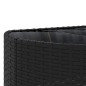 vidaXL 4-tlg. Garten-Sofagarnitur mit Kissen Schwarz Poly Rattan vidaXL 4-tlg. Garten-Sofagarnitur mit Kissen Schwarz Poly Rattan