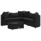 vidaXL 6-tlg. Garten-Sofagarnitur mit Kissen Schwarz Poly Rattan vidaXL 6-tlg. Garten-Sofagarnitur mit Kissen Schwarz Poly Rattan