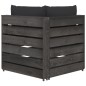 3-Sitzer Outdoor-Sofa mit Kissen Grau Imprägniertes Kiefernholz 3-Sitzer Outdoor-Sofa mit Kissen Grau Imprägniertes Kiefernholz