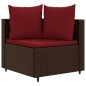vidaXL 10-tlg. Garten-Sofagarnitur mit Kissen Braun Poly Rattan vidaXL 10-tlg. Garten-Sofagarnitur mit Kissen Braun Poly Rattan