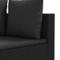 vidaXL 10-tlg. Garten-Sofagarnitur mit Kissen Schwarz Poly Rattan vidaXL 10-tlg. Garten-Sofagarnitur mit Kissen Schwarz Poly Rattan