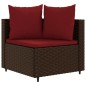 vidaXL 6-tlg. Garten-Sofagarnitur mit Kissen Braun Poly Rattan vidaXL 6-tlg. Garten-Sofagarnitur mit Kissen Braun Poly Rattan