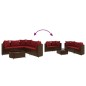 vidaXL 6-tlg. Garten-Sofagarnitur mit Kissen Braun Poly Rattan vidaXL 6-tlg. Garten-Sofagarnitur mit Kissen Braun Poly Rattan