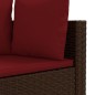 vidaXL 6-tlg. Garten-Sofagarnitur mit Kissen Braun Poly Rattan vidaXL 6-tlg. Garten-Sofagarnitur mit Kissen Braun Poly Rattan