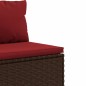vidaXL 6-tlg. Garten-Sofagarnitur mit Kissen Braun Poly Rattan vidaXL 6-tlg. Garten-Sofagarnitur mit Kissen Braun Poly Rattan