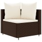 vidaXL 5-tlg. Garten-Sofagarnitur mit Kissen Braun Poly Rattan vidaXL 5-tlg. Garten-Sofagarnitur mit Kissen Braun Poly Rattan