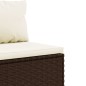 vidaXL 5-tlg. Garten-Sofagarnitur mit Kissen Braun Poly Rattan vidaXL 5-tlg. Garten-Sofagarnitur mit Kissen Braun Poly Rattan