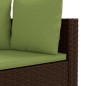 vidaXL 5-tlg. Garten-Sofagarnitur mit Kissen Braun Poly Rattan vidaXL 5-tlg. Garten-Sofagarnitur mit Kissen Braun Poly Rattan