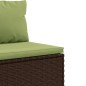 vidaXL 5-tlg. Garten-Sofagarnitur mit Kissen Braun Poly Rattan vidaXL 5-tlg. Garten-Sofagarnitur mit Kissen Braun Poly Rattan