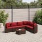 vidaXL 7-tlg. Garten-Sofagarnitur mit Kissen Braun Poly Rattan vidaXL 7-tlg. Garten-Sofagarnitur mit Kissen Braun Poly Rattan