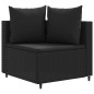 vidaXL 3-tlg. Garten-Sofagarnitur mit Kissen Schwarz Poly Rattan vidaXL 3-tlg. Garten-Sofagarnitur mit Kissen Schwarz Poly Rattan