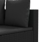 vidaXL 3-tlg. Garten-Sofagarnitur mit Kissen Schwarz Poly Rattan vidaXL 3-tlg. Garten-Sofagarnitur mit Kissen Schwarz Poly Rattan