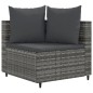 vidaXL 9-tlg. Garten-Sofagarnitur mit Kissen Grau Poly Rattan vidaXL 9-tlg. Garten-Sofagarnitur mit Kissen Grau Poly Rattan