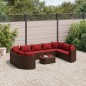 vidaXL 10-tlg. Garten-Sofagarnitur mit Kissen Braun Poly Rattan vidaXL 10-tlg. Garten-Sofagarnitur mit Kissen Braun Poly Rattan