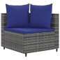vidaXL 7-tlg. Garten-Sofagarnitur mit Kissen Grau Poly Rattan vidaXL 7-tlg. Garten-Sofagarnitur mit Kissen Grau Poly Rattan