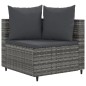 vidaXL 4-tlg. Garten-Sofagarnitur mit Kissen Grau Poly Rattan vidaXL 4-tlg. Garten-Sofagarnitur mit Kissen Grau Poly Rattan