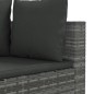 vidaXL 4-tlg. Garten-Sofagarnitur mit Kissen Grau Poly Rattan vidaXL 4-tlg. Garten-Sofagarnitur mit Kissen Grau Poly Rattan
