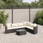 vidaXL 7-tlg. Garten-Sofagarnitur mit Kissen Schwarz Poly Rattan vidaXL 7-tlg. Garten-Sofagarnitur mit Kissen Schwarz Poly Rattan