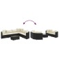 vidaXL 7-tlg. Garten-Sofagarnitur mit Kissen Schwarz Poly Rattan vidaXL 7-tlg. Garten-Sofagarnitur mit Kissen Schwarz Poly Rattan