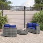 vidaXL 5-tlg. Garten-Sofagarnitur mit Kissen Grau Poly Rattan vidaXL 5-tlg. Garten-Sofagarnitur mit Kissen Grau Poly Rattan
